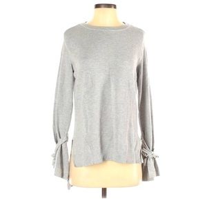 1.State XS grey poet sleeve hi-low hem sweater‎